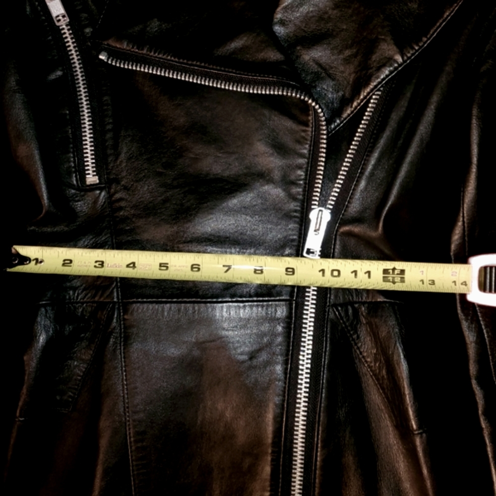 🖤VNTG MINT Black Leather Moto Dress by Michael Hoban 4 North Beach Leather 🖤 - Picture 9 of 13